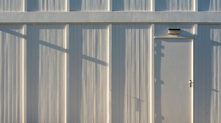 Modern garage door with enhanced home security features