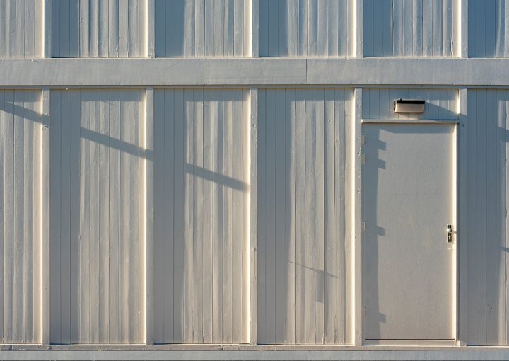 Modern garage door with enhanced home security features