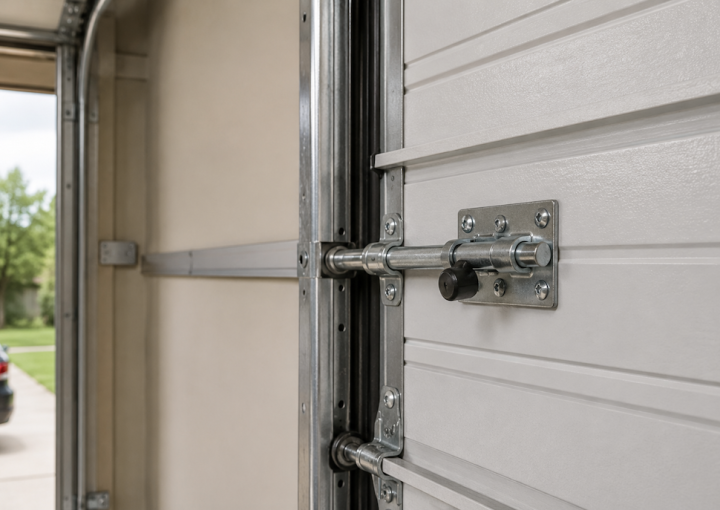 Locking garage door manually from inside​