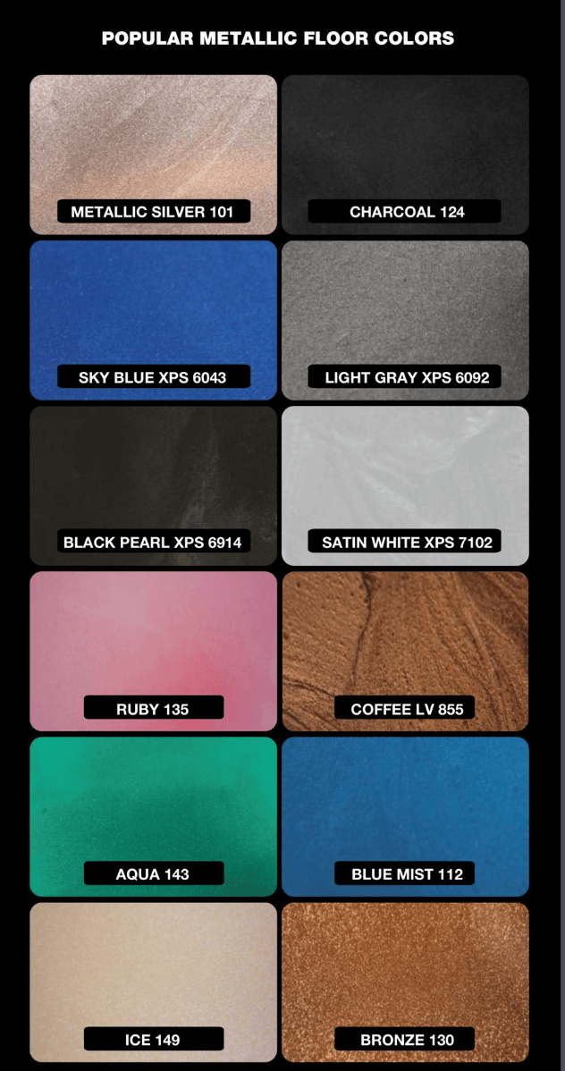 popular metallic floor color options